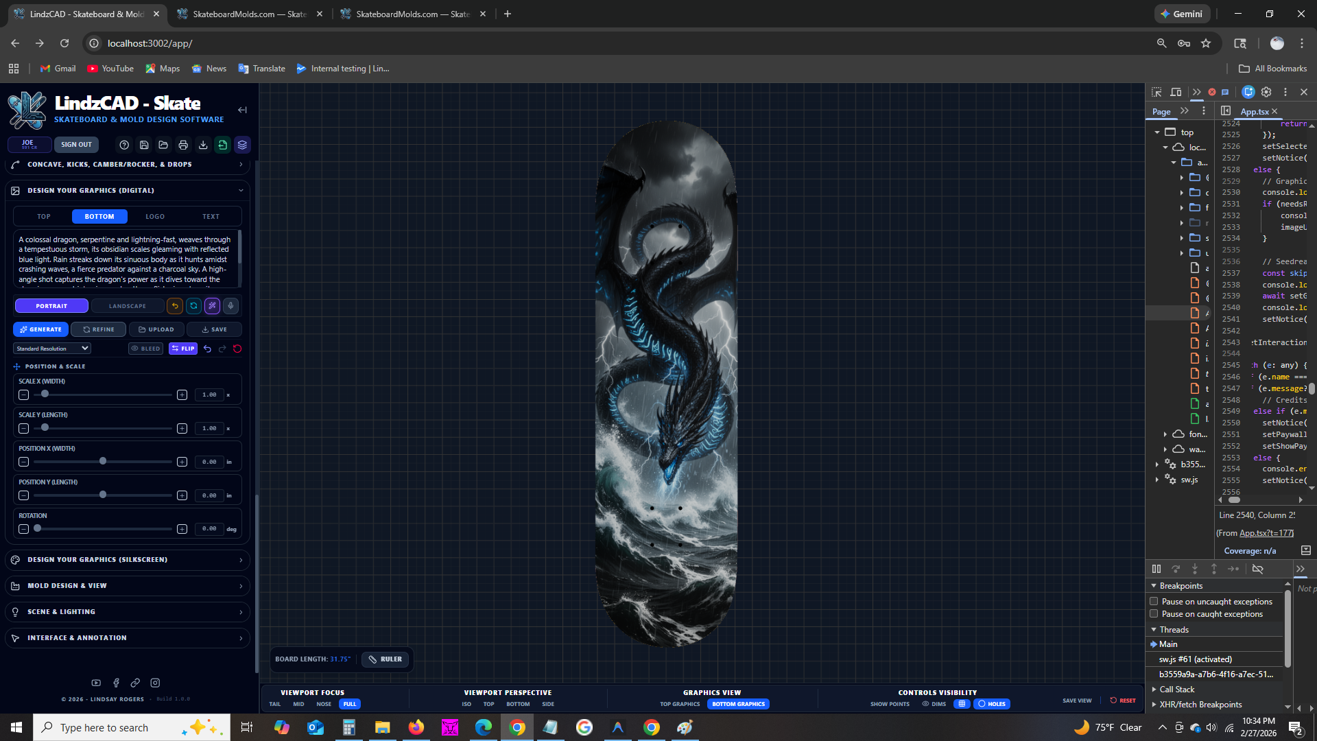 AI graphic generation on LindzCAD