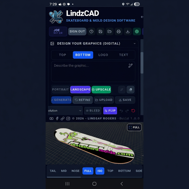 LindzCAD mobile app